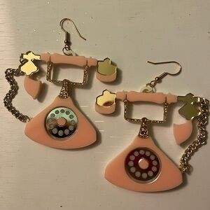 NWOT Retro telephone earrings